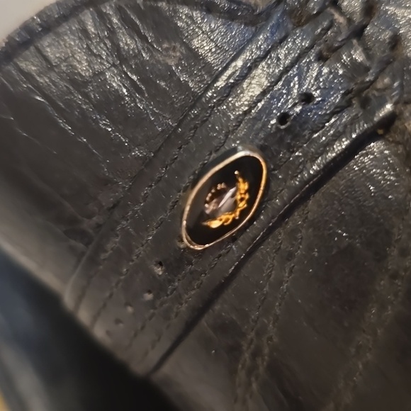 Calzo Oliverio Black Premium leather loafers preppy neutral Sz.7 - Picture 5 of 10